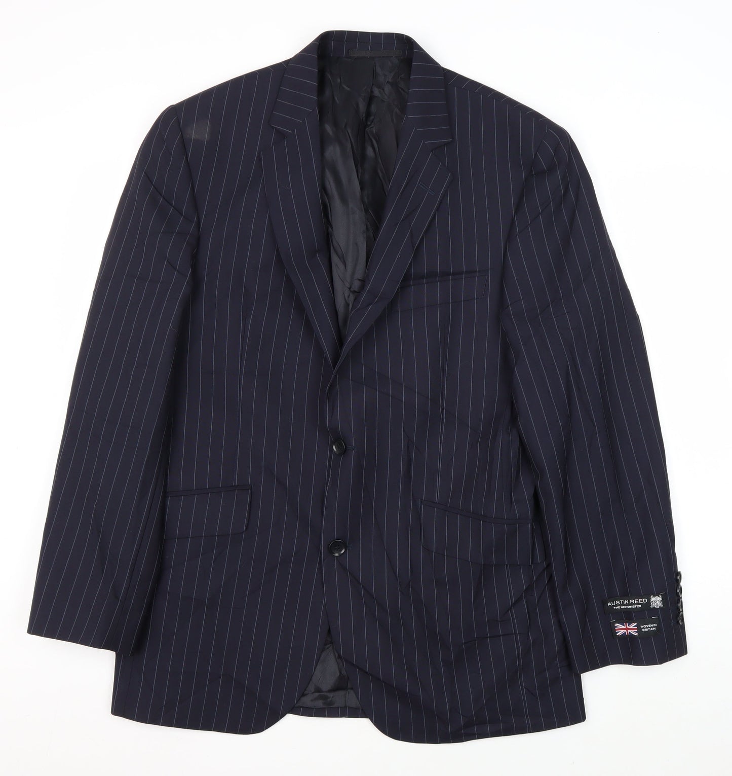 Austin Reed Men's Blue Striped Blazer Size 40R Formal