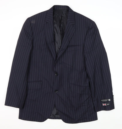Austin Reed Men's Blue Striped Blazer Size 40R Formal