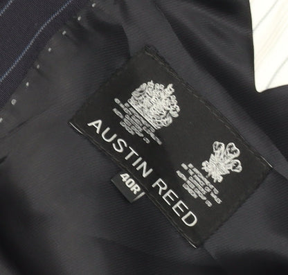 Austin Reed Men's Blue Striped Blazer Size 40R Formal