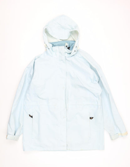 Regatta Women's Blue Hooded Rain Coat Size 12