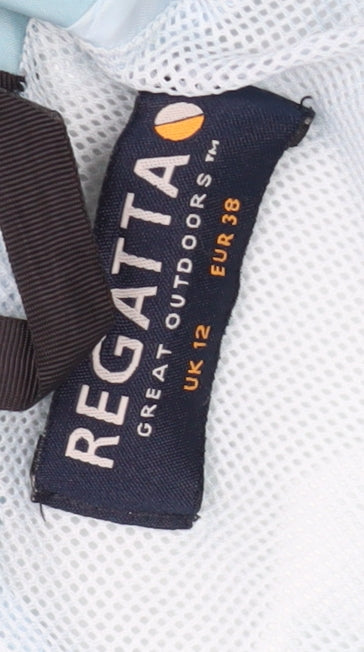 Regatta Women's Blue Hooded Rain Coat Size 12