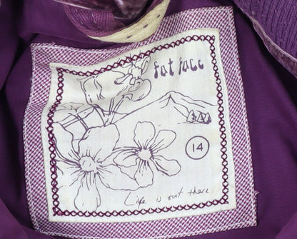 Fat Face Women's Purple Puffer Waistcoat Size 14