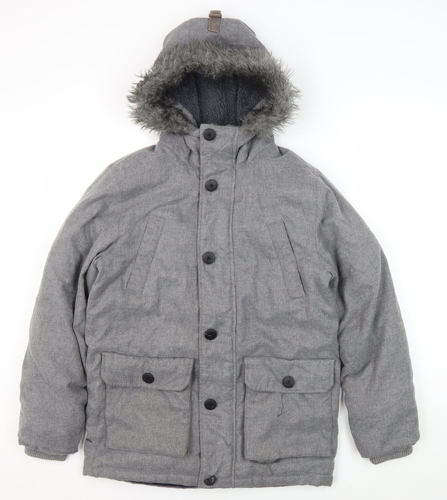 Next Boys Grey Parka Jacket 12 Years Winter