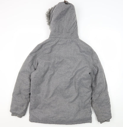 Next Boys Grey Parka Jacket 12 Years Winter
