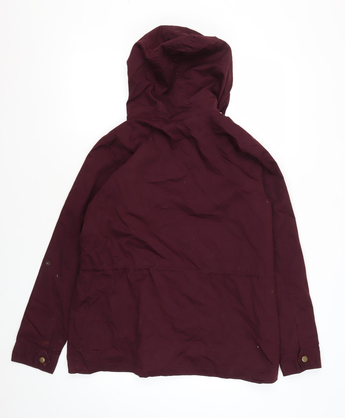 Bongo Women's Red Parka Jacket M Hooded Zipper