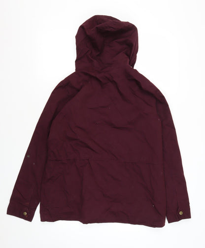 Bongo Women's Red Parka Jacket M Hooded Zipper