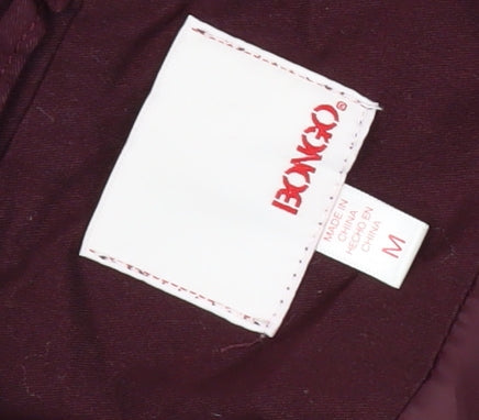 Bongo Women's Red Parka Jacket M Hooded Zipper