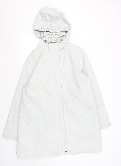Womens UK Size L+ Dannimac White Parka Coat