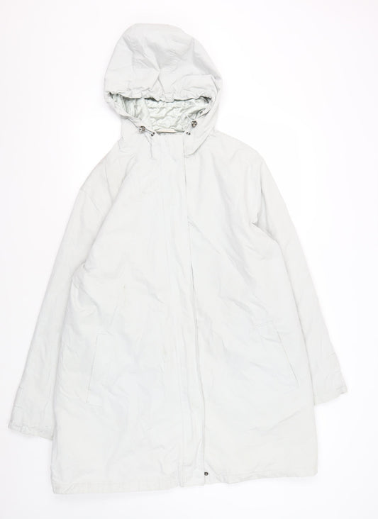 Womens UK Size L+ Dannimac White Parka Coat