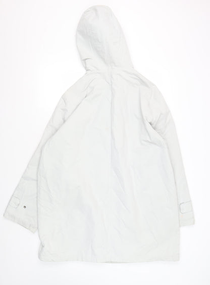 Womens UK Size L+ Dannimac White Parka Coat
