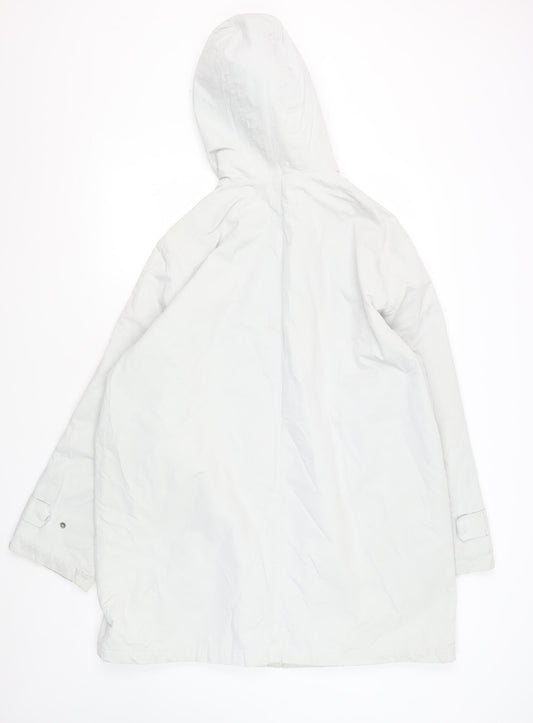 Womens UK Size L+ Dannimac White Parka Coat