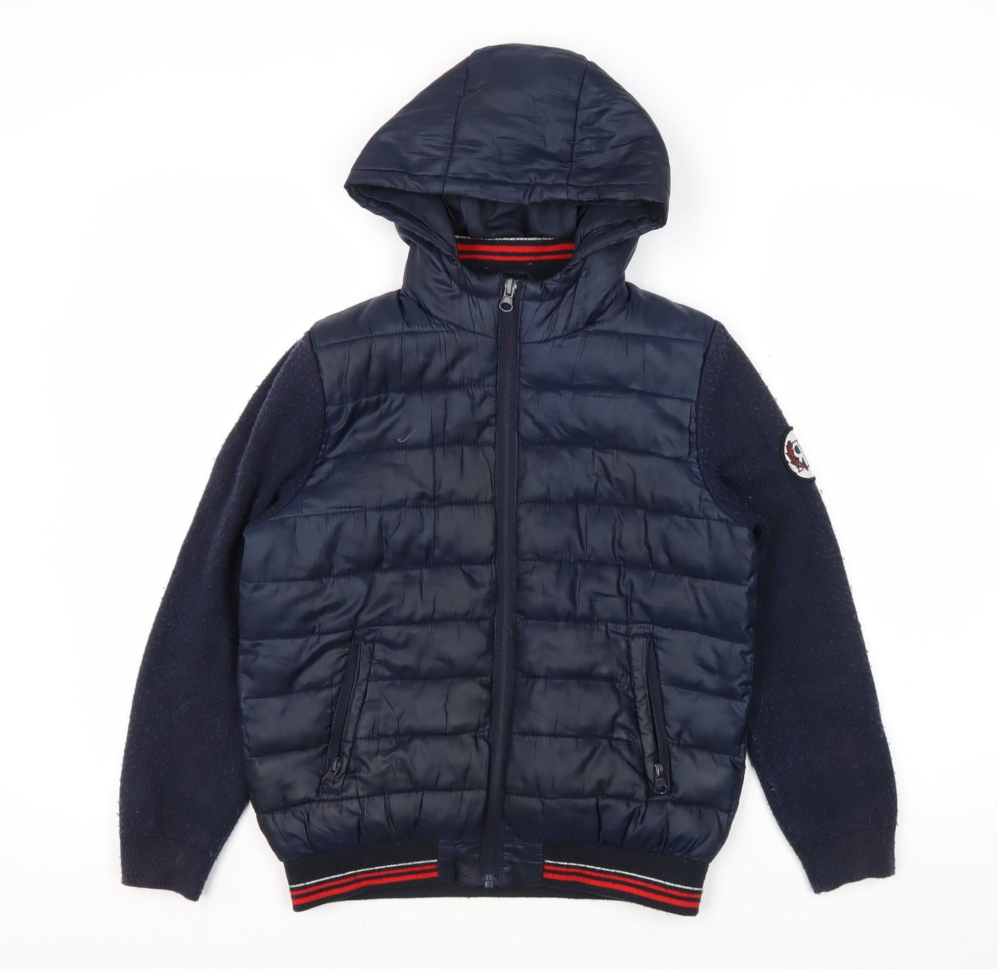 River Island Boys Blue Hooded Puffer Jacket 9-10 Years