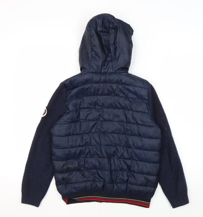 River Island Boys Blue Hooded Puffer Jacket 9-10 Years