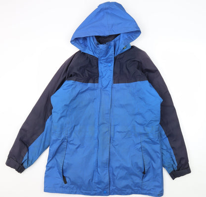 Womens UK Size 12 Casual Comfort Blue Parka Coat