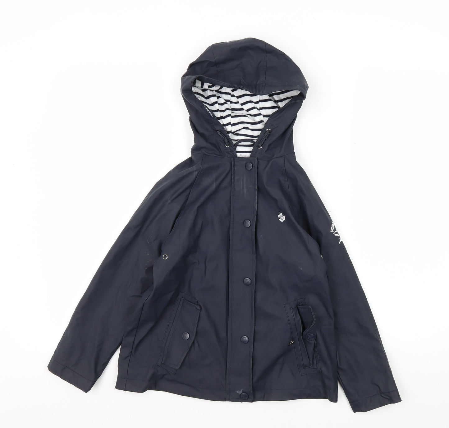 Voile Bleue Boys Blue Hooded Jacket, 8 Years