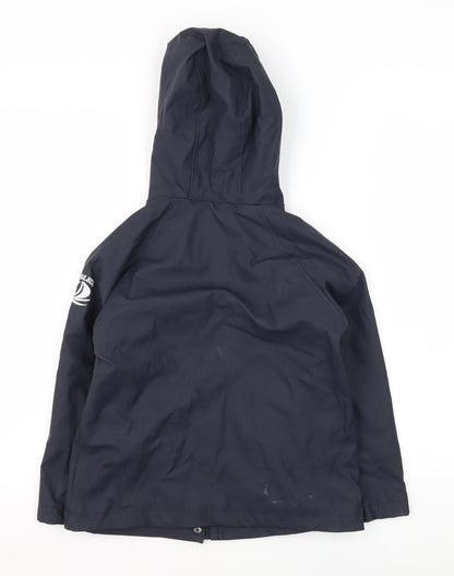 Voile Bleue Boys Blue Hooded Jacket, 8 Years