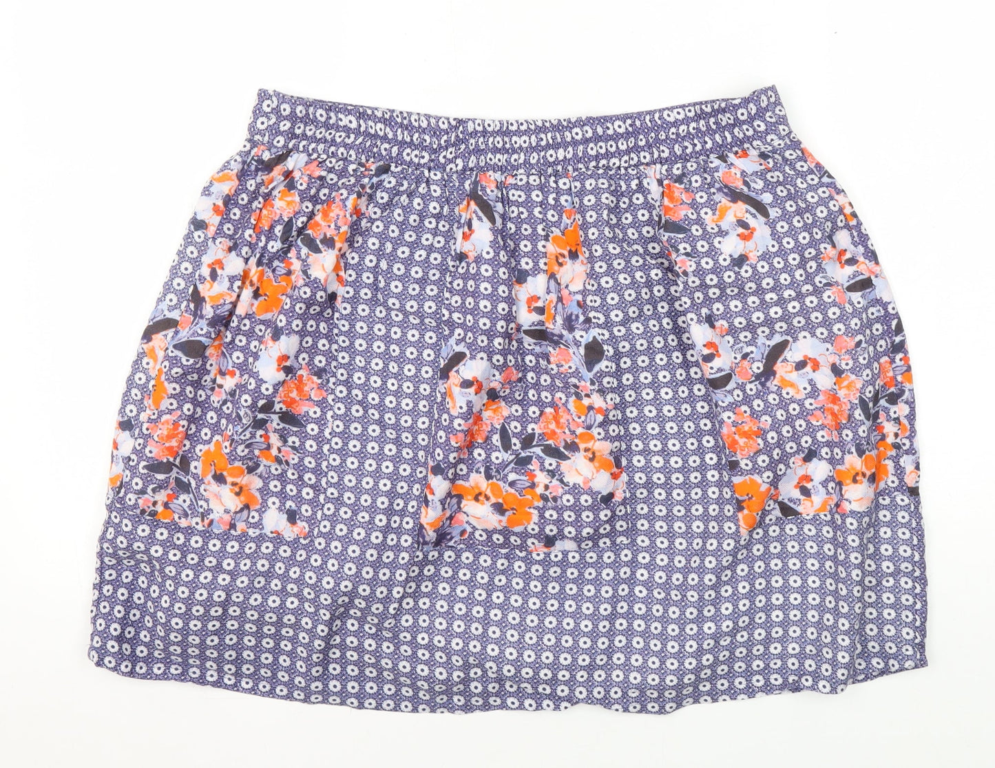 FatFace Women's Multicoloured Knee Length Pleated Skirt