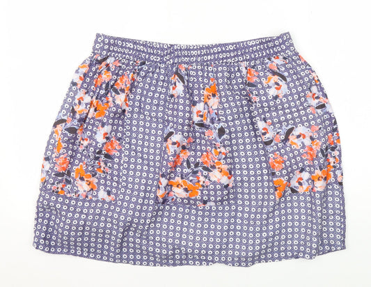 FatFace Women's Multicoloured Knee Length Pleated Skirt