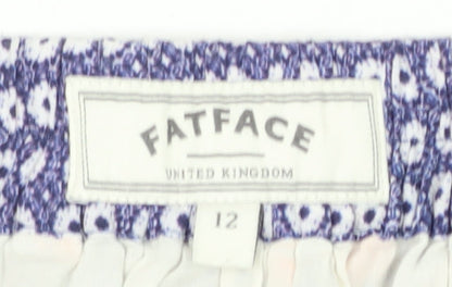 FatFace Women's Multicoloured Knee Length Pleated Skirt