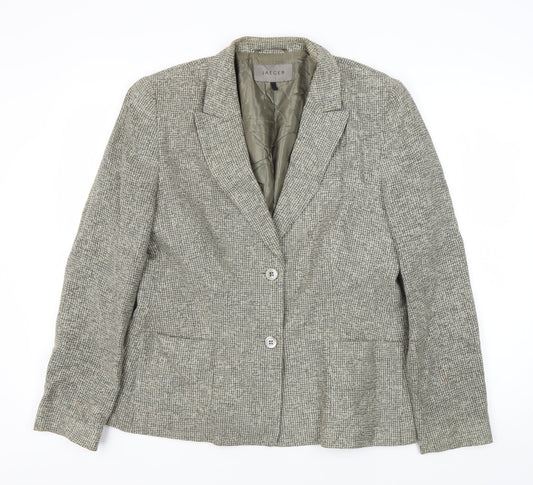 Jaeger Women's Grey Tweed Blazer - Size L