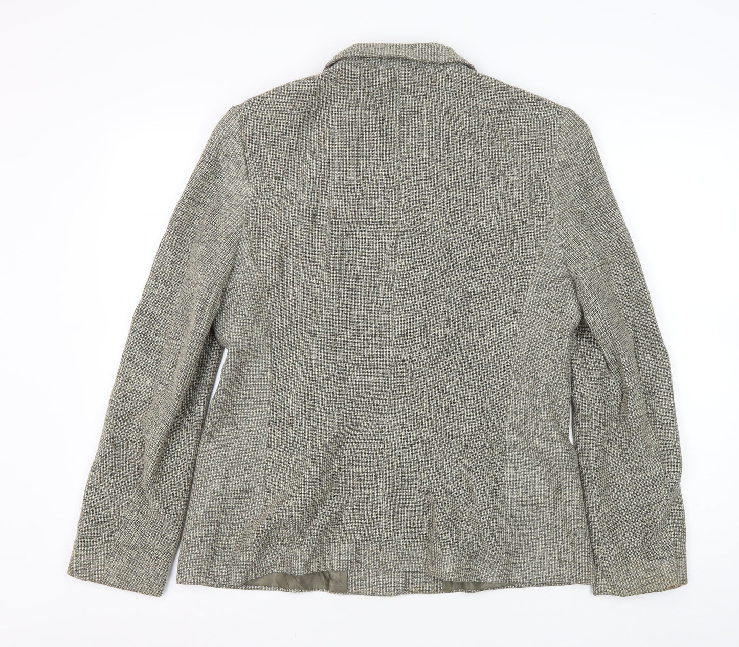Jaeger Women's Grey Tweed Blazer - Size L