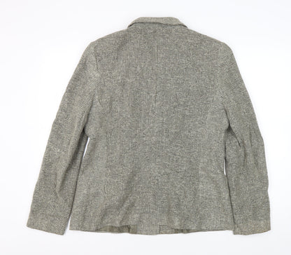 Jaeger Women's Grey Tweed Blazer - Size L