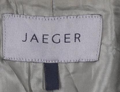 Jaeger Women's Grey Tweed Blazer - Size L