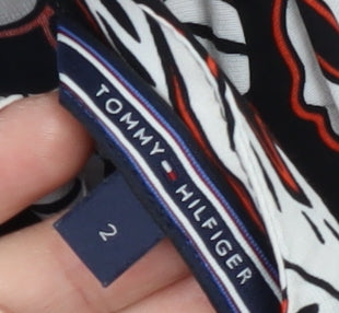 Womens UK Size 2 Tommy Hilfiger Multicoloured Wrap Blouse