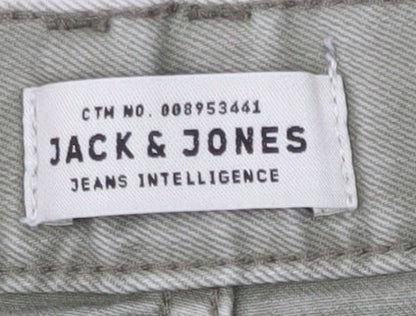 Jack & Jones Men's Green Straight Fit Jeans Size 32