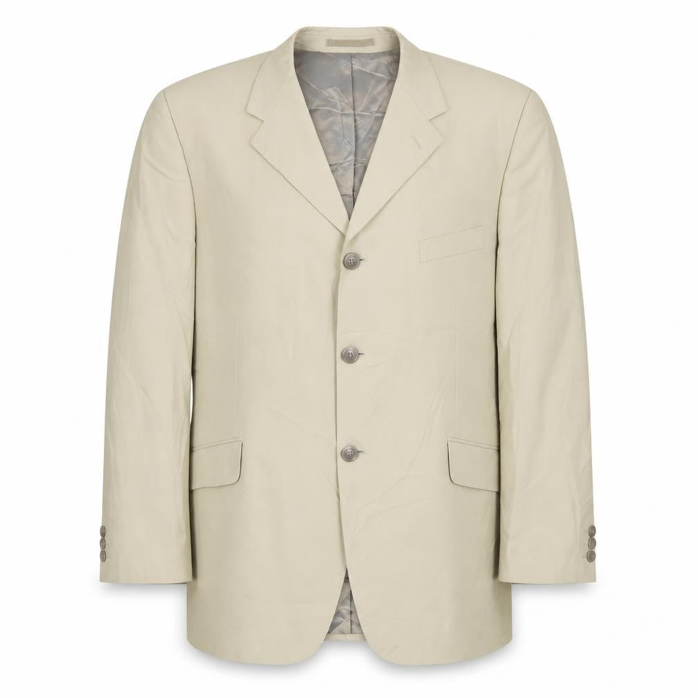 Mens UK Size 44 Jeff Banks Regular Beige Suit Jacket