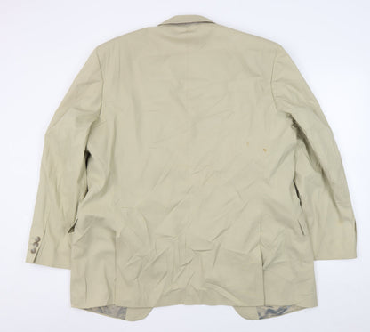 Mens UK Size 44 Jeff Banks Regular Beige Suit Jacket