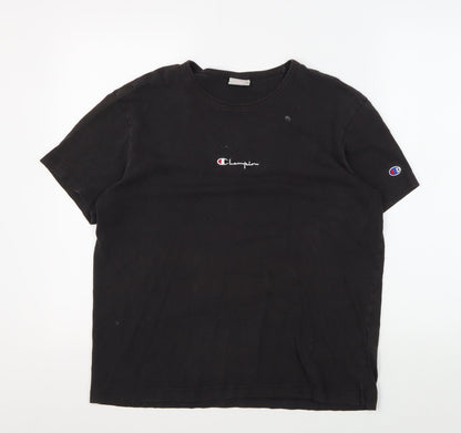 Mens UK Size S Champion Black  T-Shirt