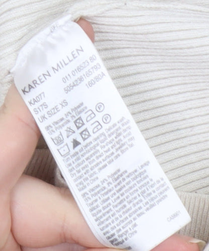 Womens UK Size XS Karen Millen Ivory Jumper Jumper