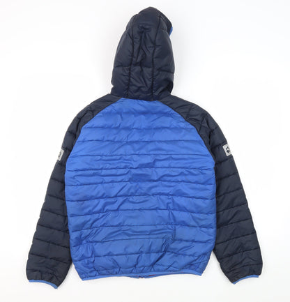 Jack Wolfskin Boys Blue Puffer Jacket, EU Size 152, Hooded