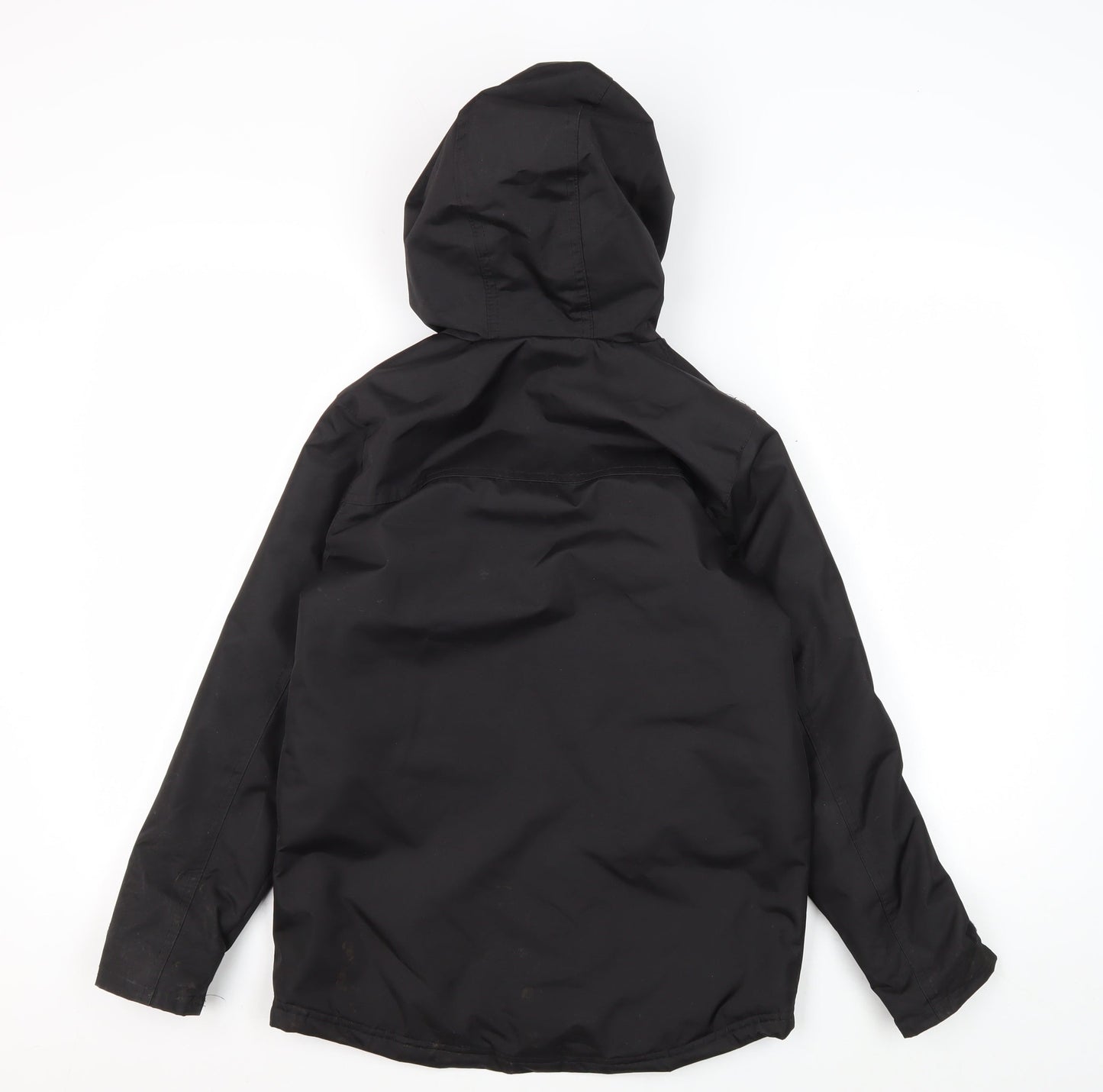 No Fear Boys Black Parka Coat Size 10 Hooded Winter
