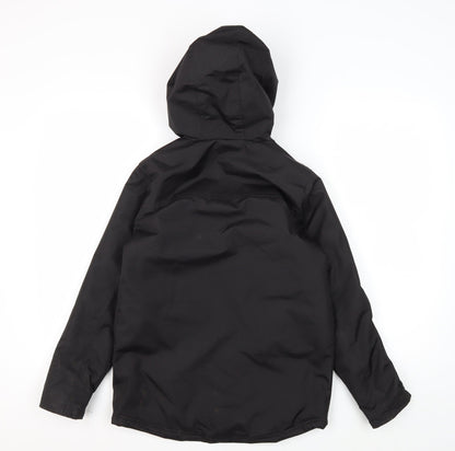 No Fear Boys Black Parka Coat Size 10 Hooded Winter