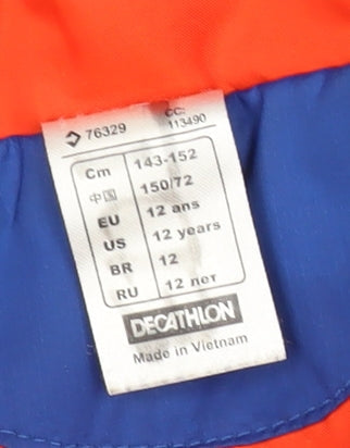 Decathlon Boys Blue Puffer Jacket, 12 Years, Hooded, Winter Ready