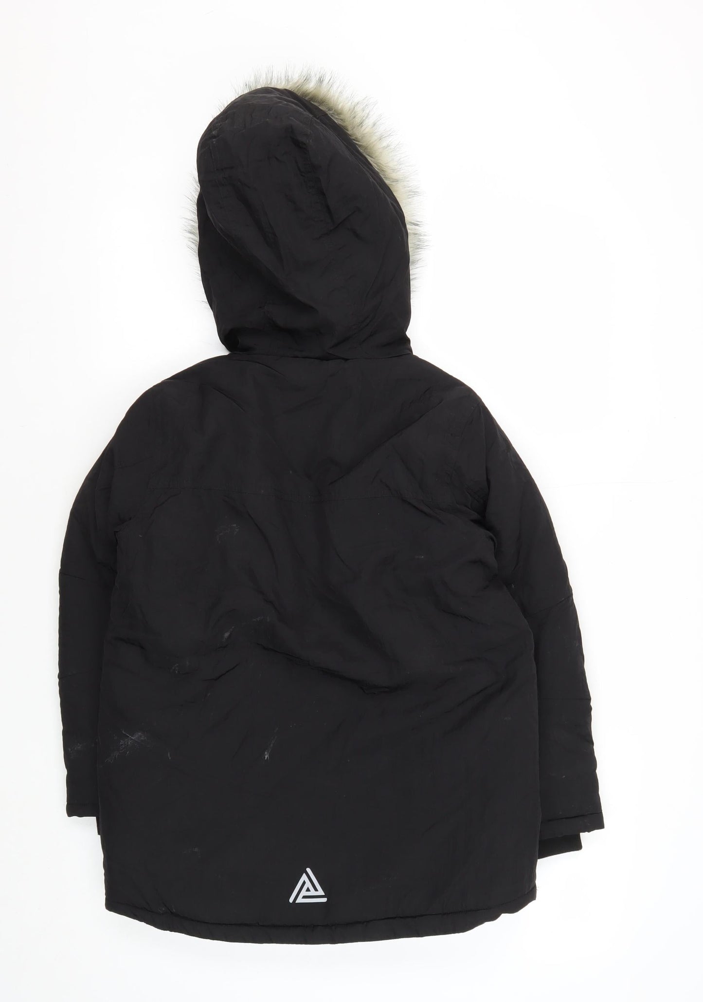 Very Boys Black Polyamide Hooded Jacket, 9 Years
