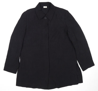 Viyella Women's Black Pinstripe Blazer Size 14