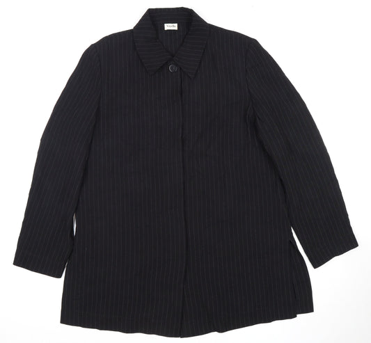 Viyella Women's Black Pinstripe Blazer Size 14