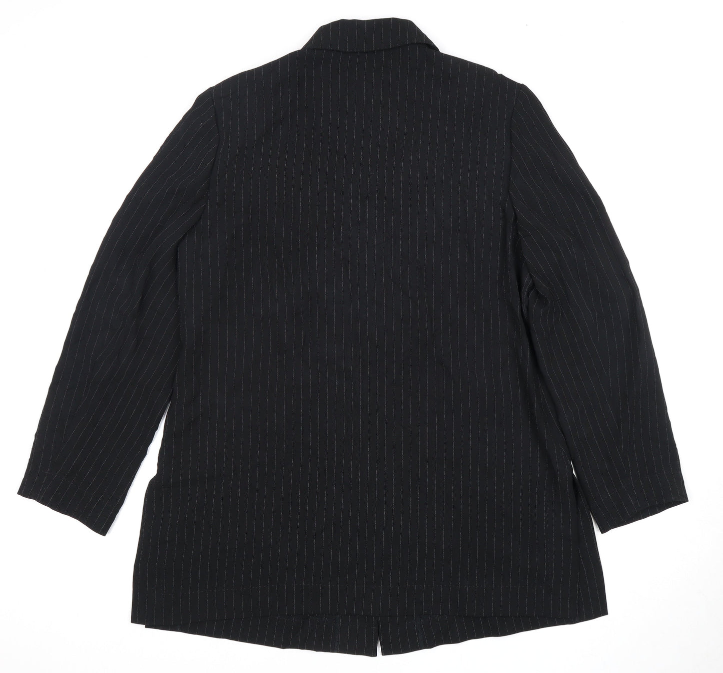 Viyella Women's Black Pinstripe Blazer Size 14