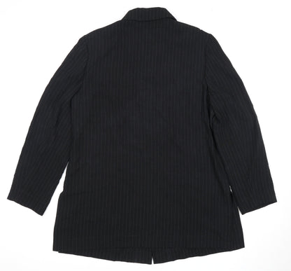 Viyella Women's Black Pinstripe Blazer Size 14
