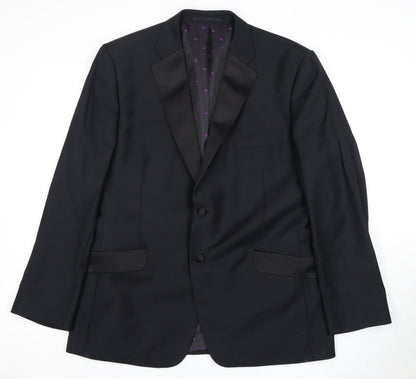 Mens UK Size 44 Daniel Hechter Regular Black Suit Tuxedo