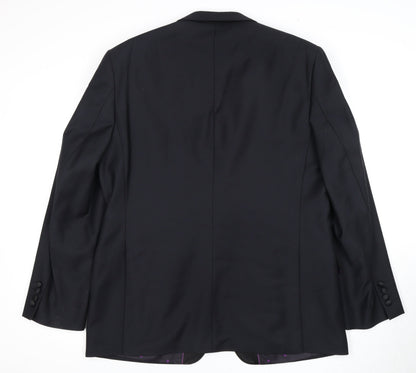 Mens UK Size 44 Daniel Hechter Regular Black Suit Tuxedo