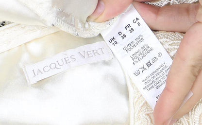 Jacques Vert Women's Ivory Black Floral Lace Blouse