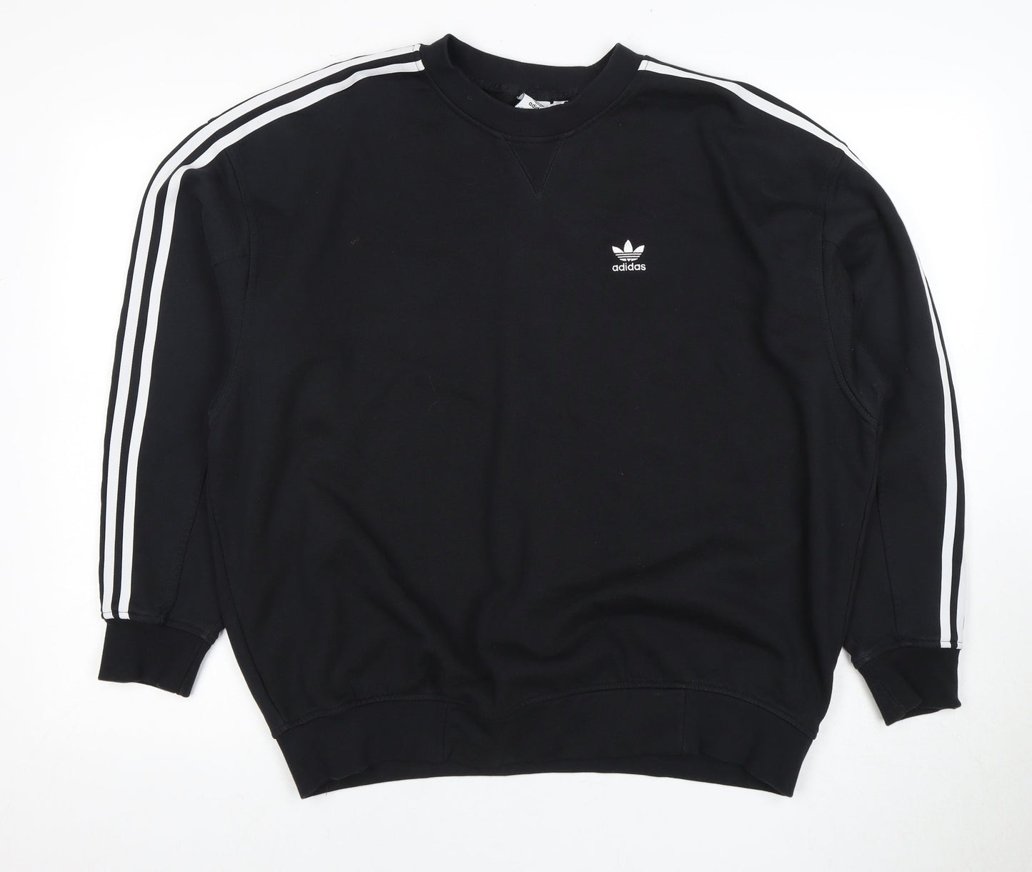 Adidas Unisex Black Logo Sweatshirt, Size S, Casual Sportswear