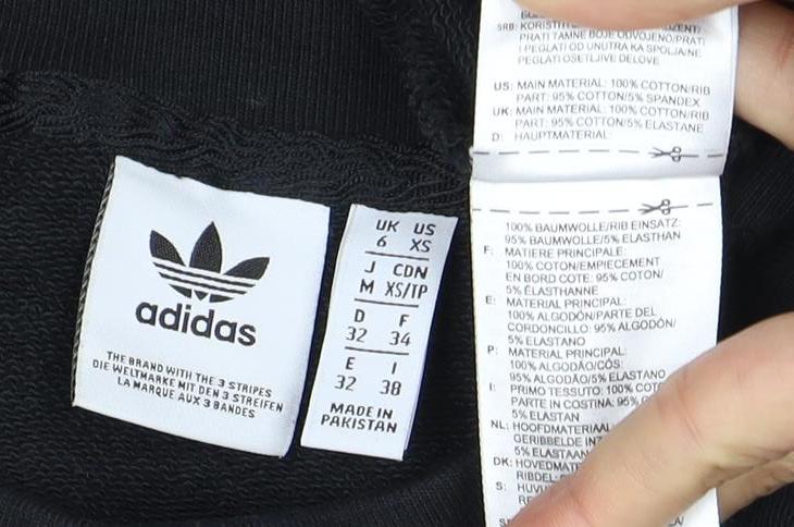 Adidas Unisex Black Logo Sweatshirt, Size S, Casual Sportswear