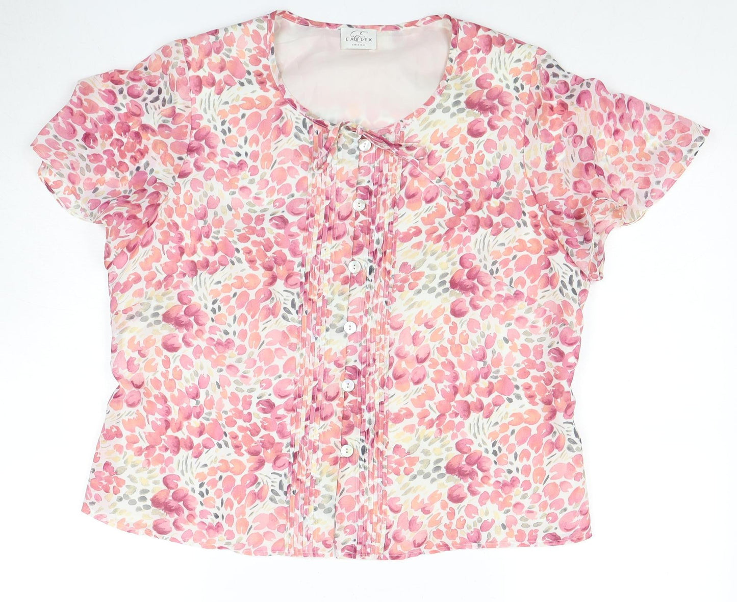 Womens UK Size 16 Eastex Multicoloured Basic Blouse