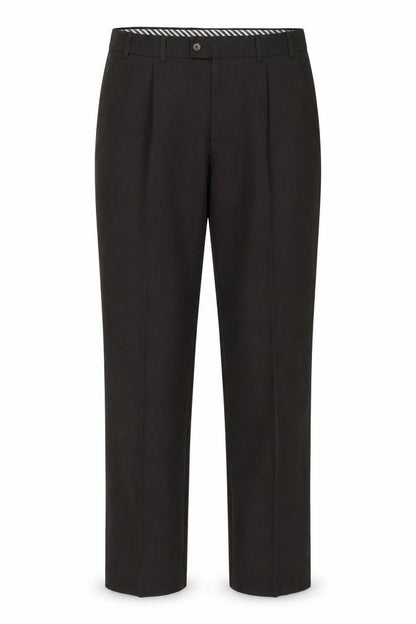 Mens UK Size 38 Thomas Nash Regular Fit Dress Pants Black Trousers