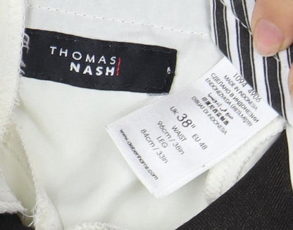 Thomas Nash Men's Black Dress Pants, Size 38, Formal